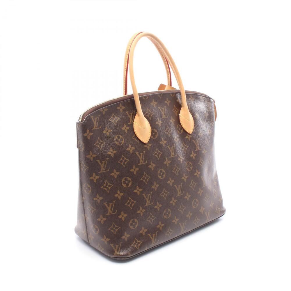 Louis Vuitton Lockit Handbag Canvas Leather Monogram Brown